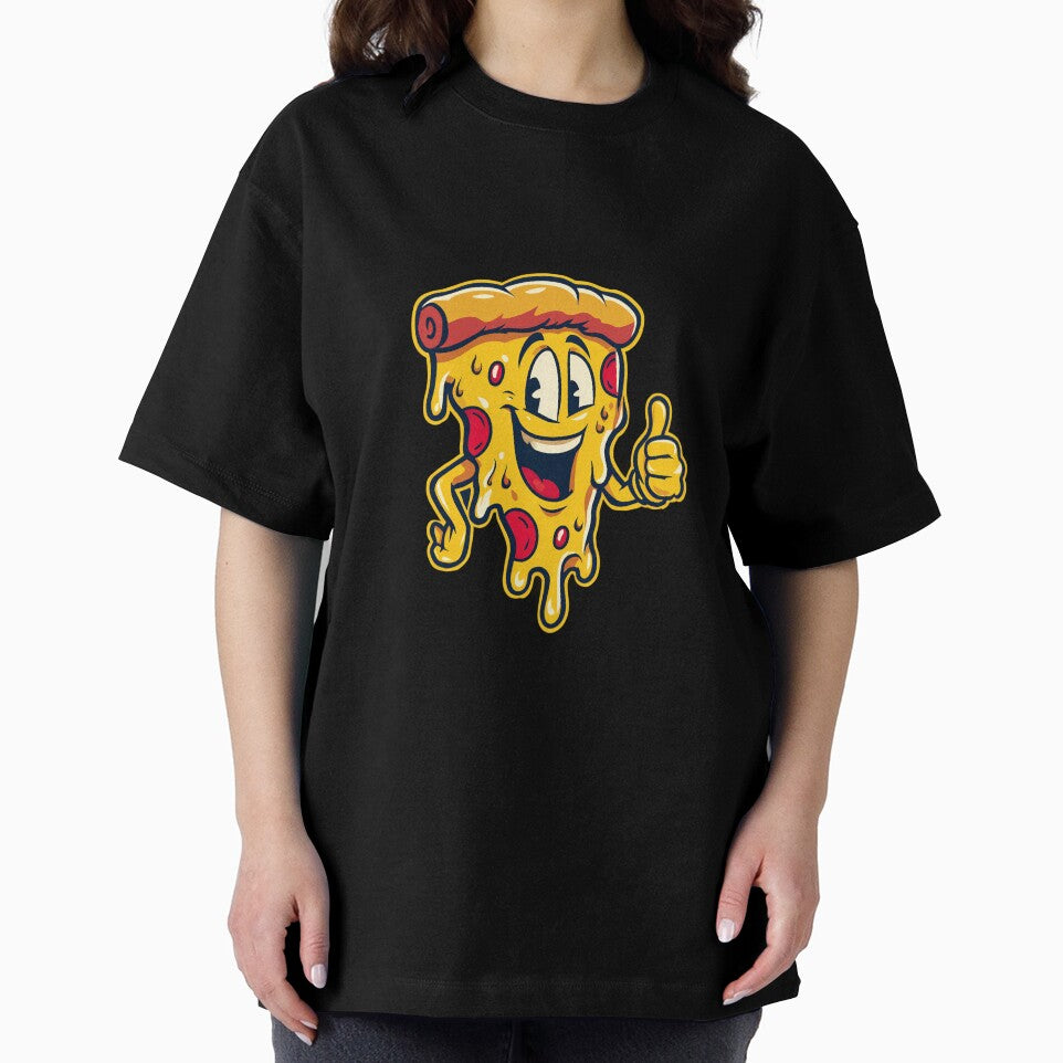 Retro Pizza Slice – Funny Cartoon Fast Food Design by Meiersbeste