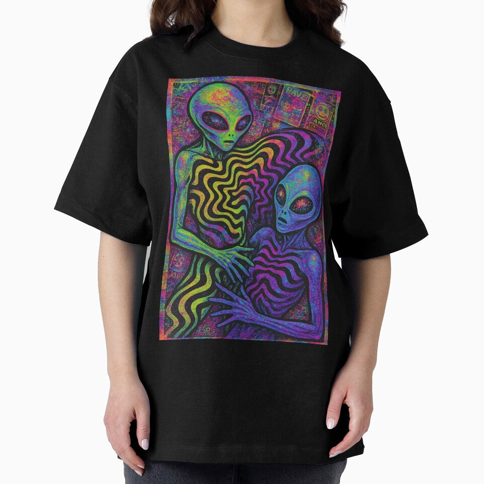Neon Psychedelic Alien Duo by weirdfishes123
