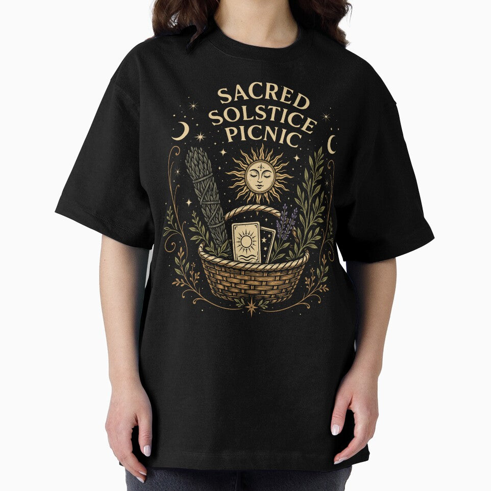 Sacred Solstice Picnic Litha Boho Art by Christine Krahl