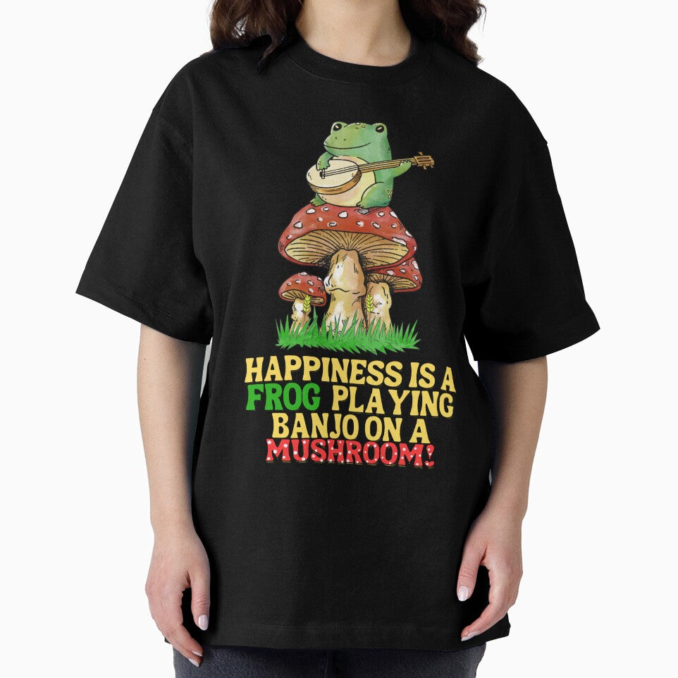 Happiness is a frog playing banjo on a mushroom! by Dalipoe
