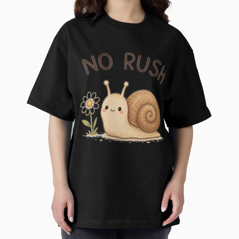 No Rush – Cute Kawaii Snail Slow Living Design by MotylekAnia