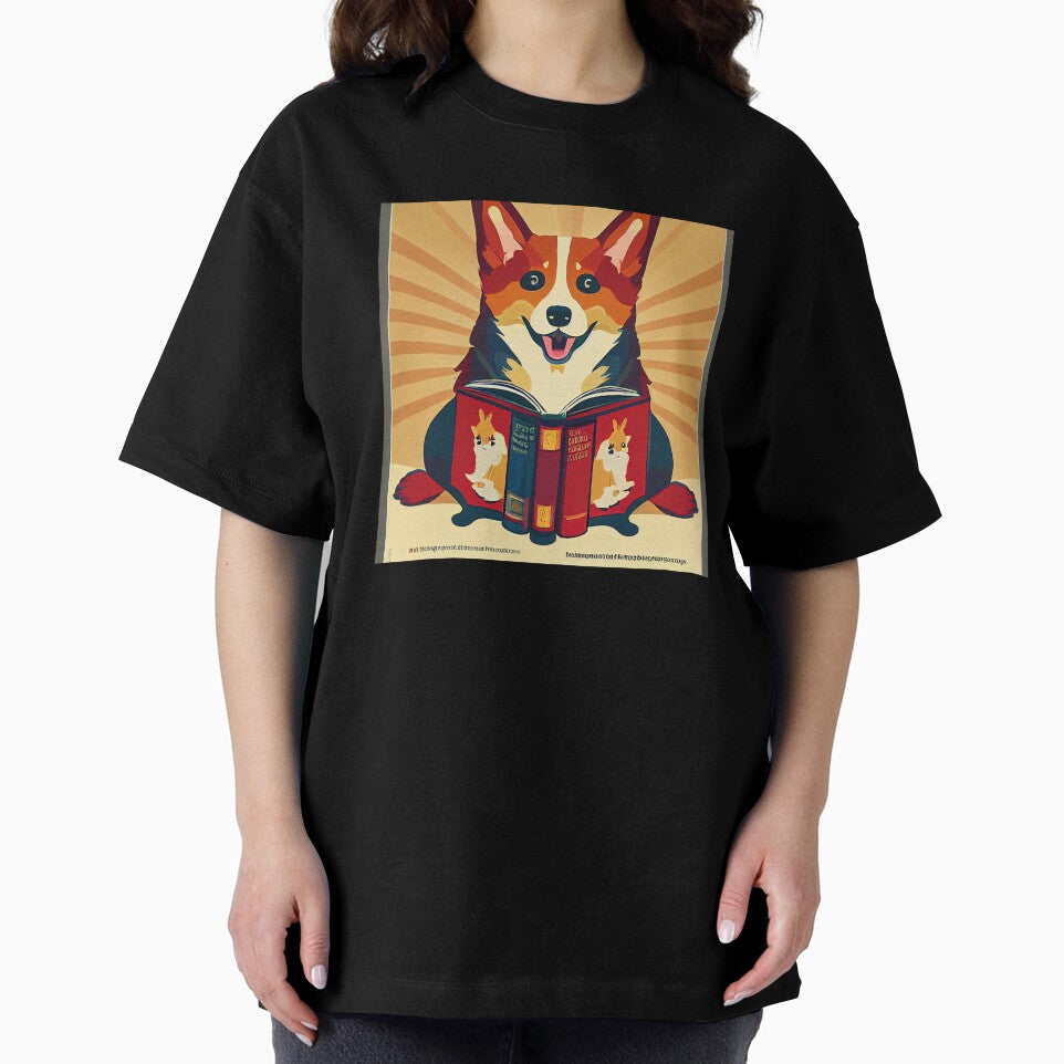 Corgi in a library by Aliveforfun