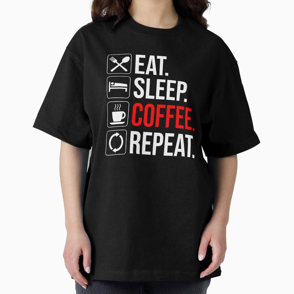 Eat. Sleep. Coffee. Repeat by Cat Lady Designs