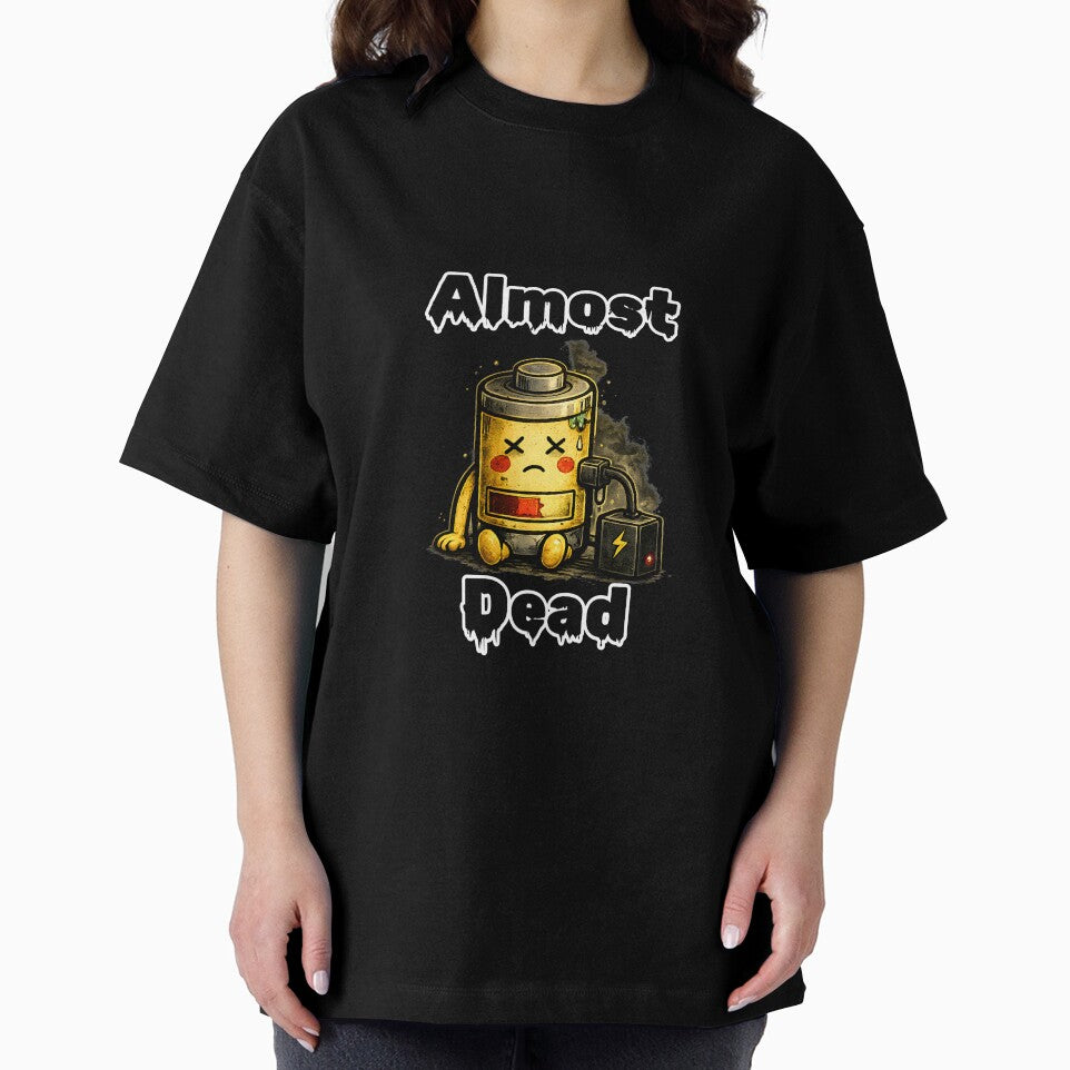 Social Battery Almost Dead Shirt – Low Energy Funny Introvert Aesthetic Tee by DesignTeamHub