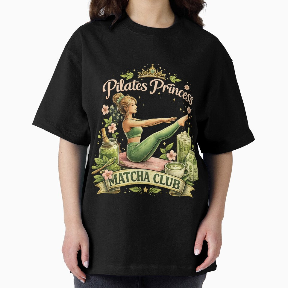 Pilates Princess Matcha Club Cute Coquette Pilates Girl Aesthetic Graphic Tee by Wear Sculpt