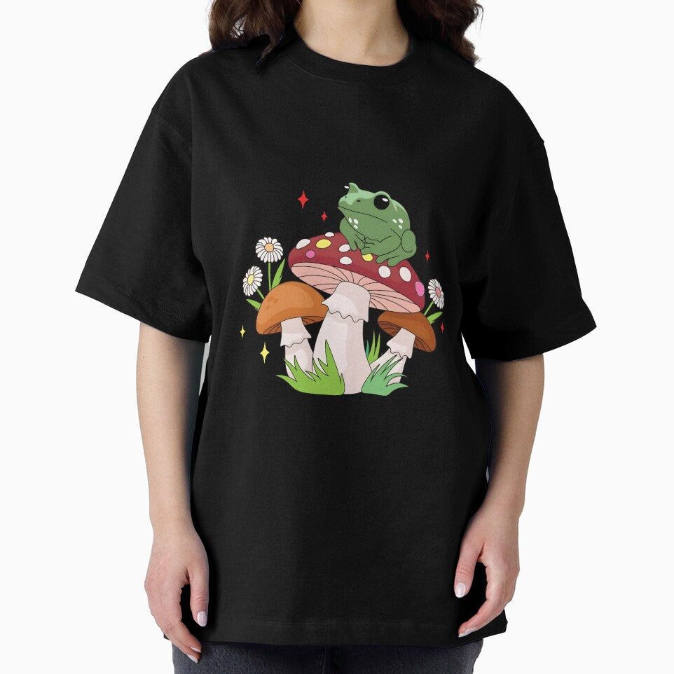 Cute Frog Sitting on Mushrooms by PholPol1959