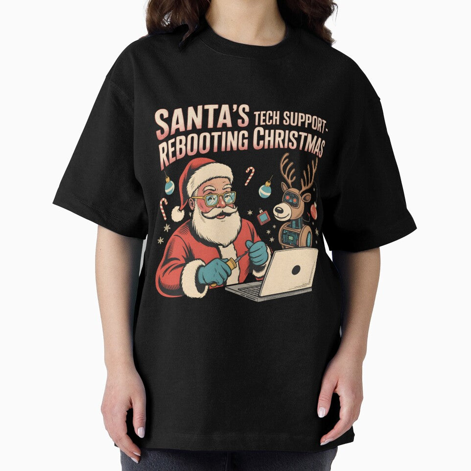 Santa's Tech Support | Funny Christmas IT Helpdesk Humor Holiday Geek Graphic for Techies & Programmersse Life Healthcare Hero Registered Nurse RN LPN Medical Professional Appreciation Gift by demiano-shirt