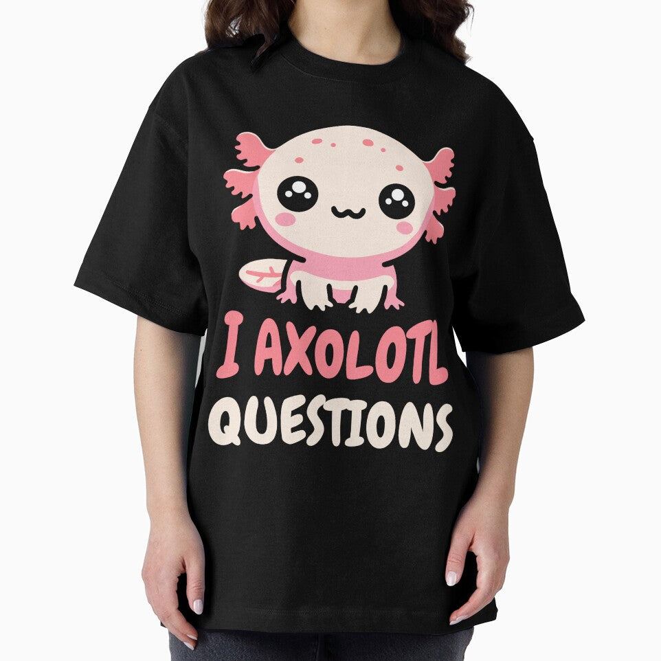 I Axolotl Questions! Cute Tiny Axolotol Pun by PMCreative