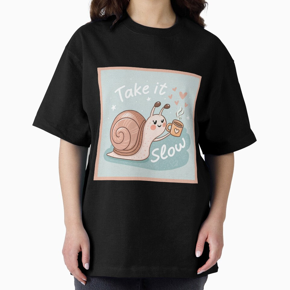 Cute Snail Coffee Lover - Take It Slow Motivation by asliberry