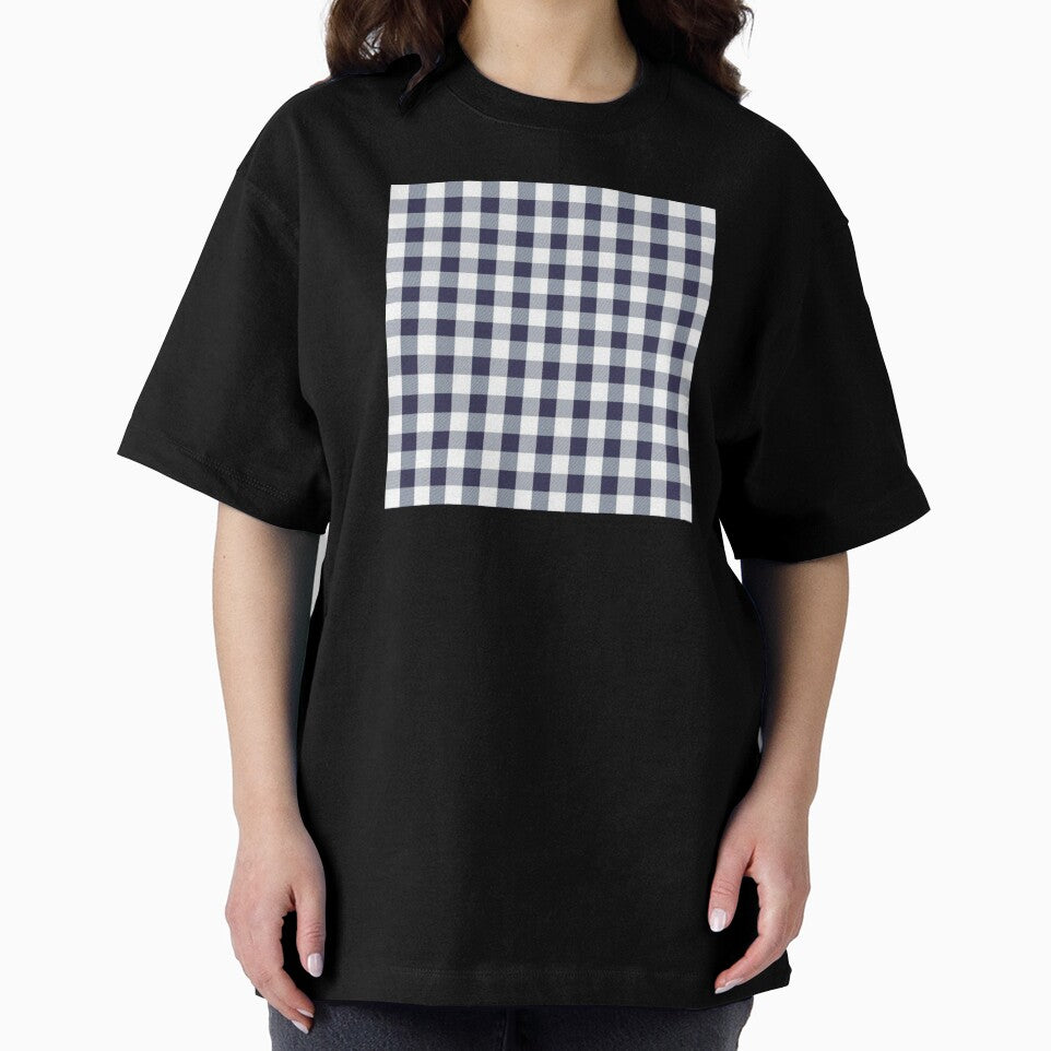 Astral Aura Navy Blue Gingham Print Pattern by Flip & Flop