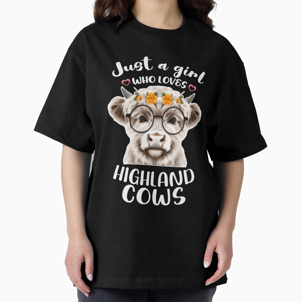 Scottish Highland Cow Just a Girl Who Loves Cows Cute Lover by BazaarTrades
