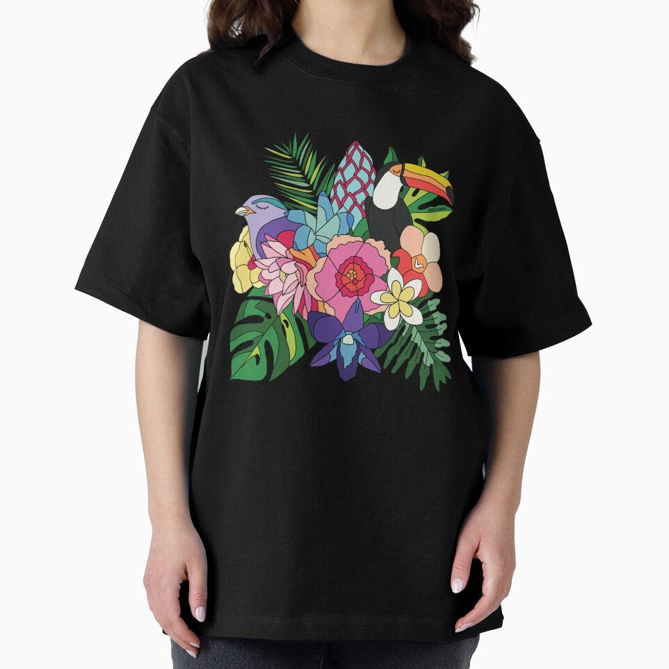 Tropical flowers birds and leaves by Sasa Elebea by Sabrina Brugmann