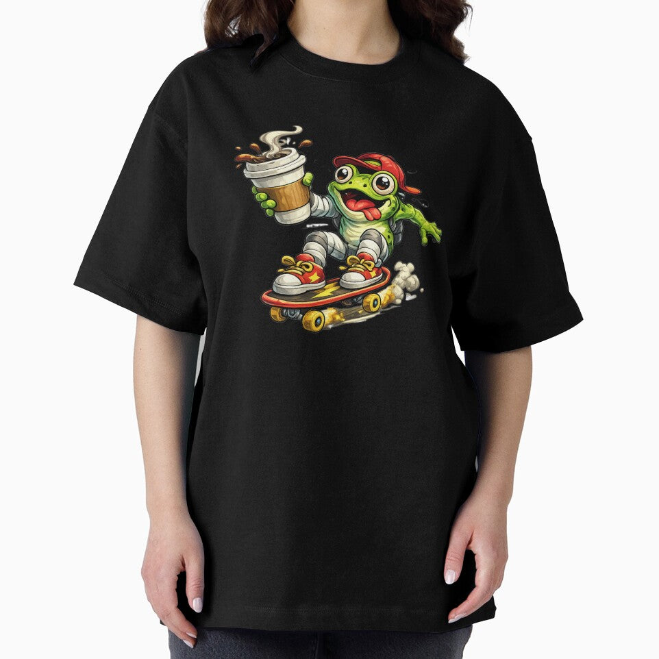 Energetic frog on a skateboard by FroggyOnly