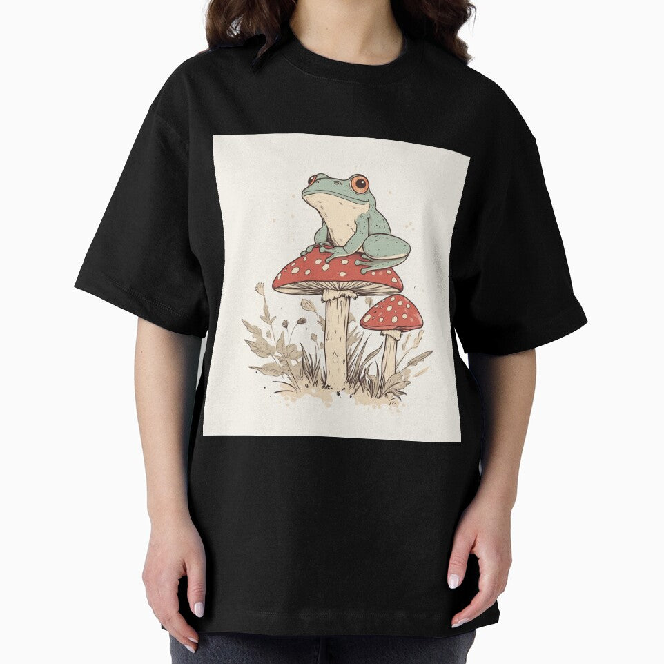 Cute Frog On Mushroom by GrinGalore