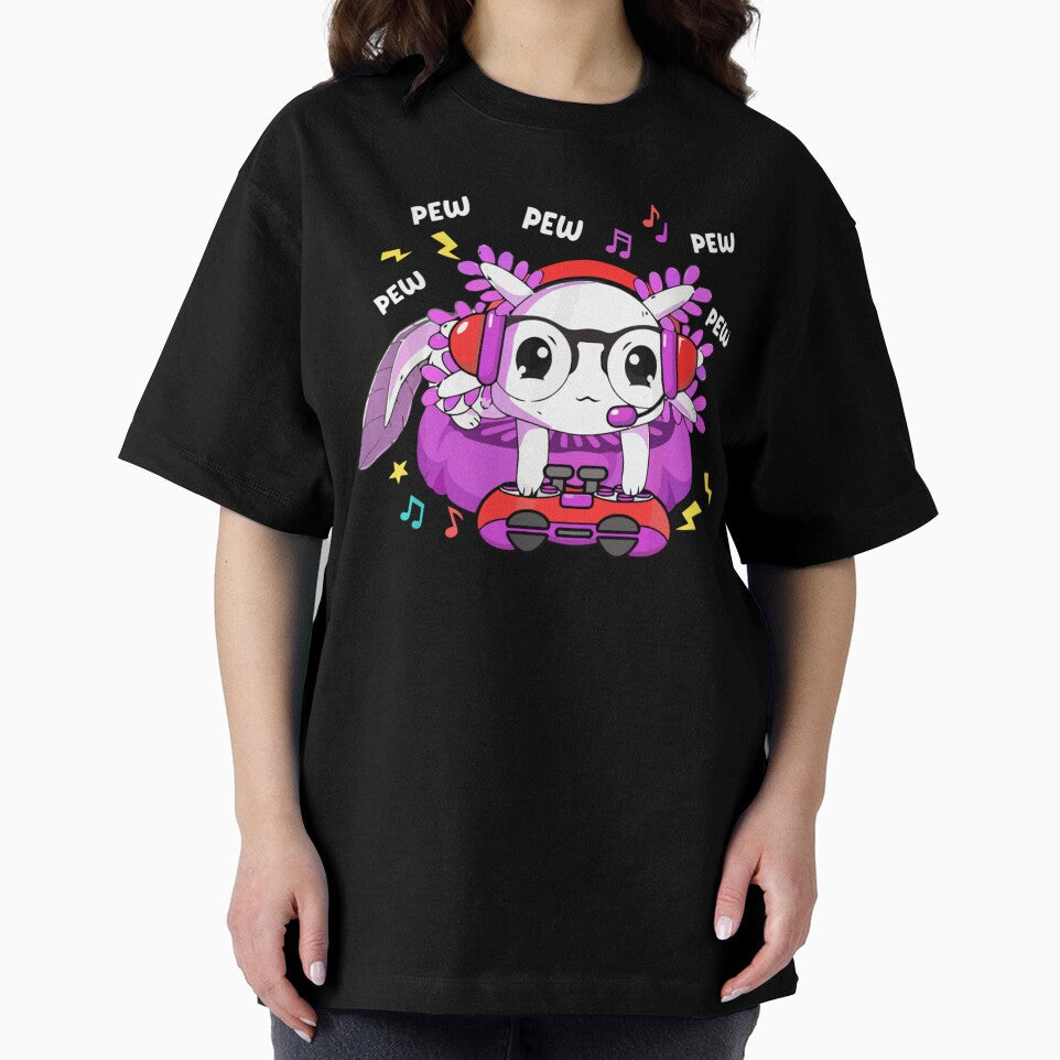 axolotl gaming kids boys girls anime video game pew gamer by Jaslyndizon