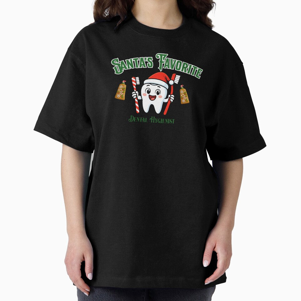 Santa’s Favorite Dental Hygienist Shirt Funny Christmas Tooth Design by Friends Custom Creations