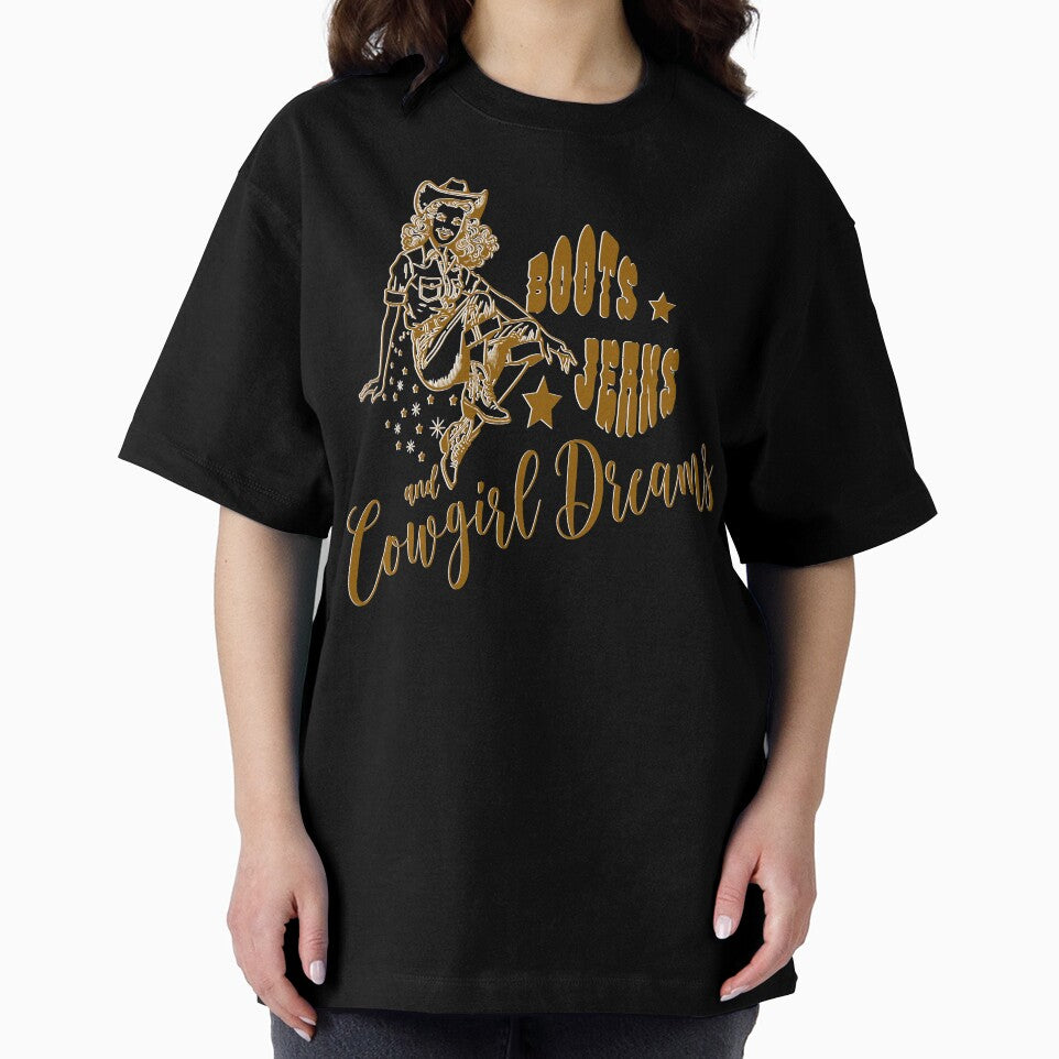Boots, Jeans, and Cowgirl Dreams - Western Graphic by handsoftime2020