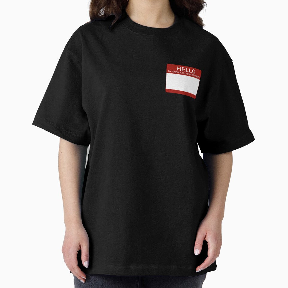 "Hello My Sourdough Starter's Name Is” Funny Sourdough Design (Dark Red) by goldfishbubble