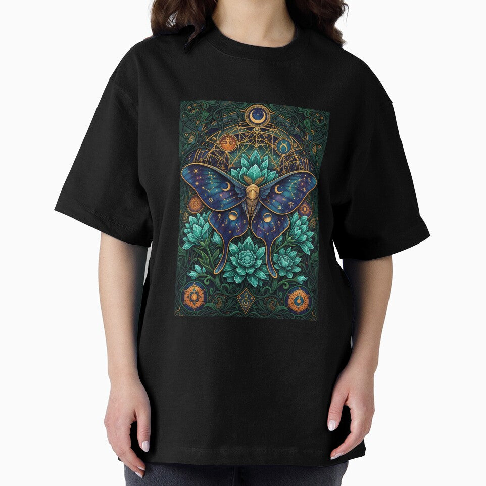 Mystic celestial luna moth maximalist art nouveau by RBCTk