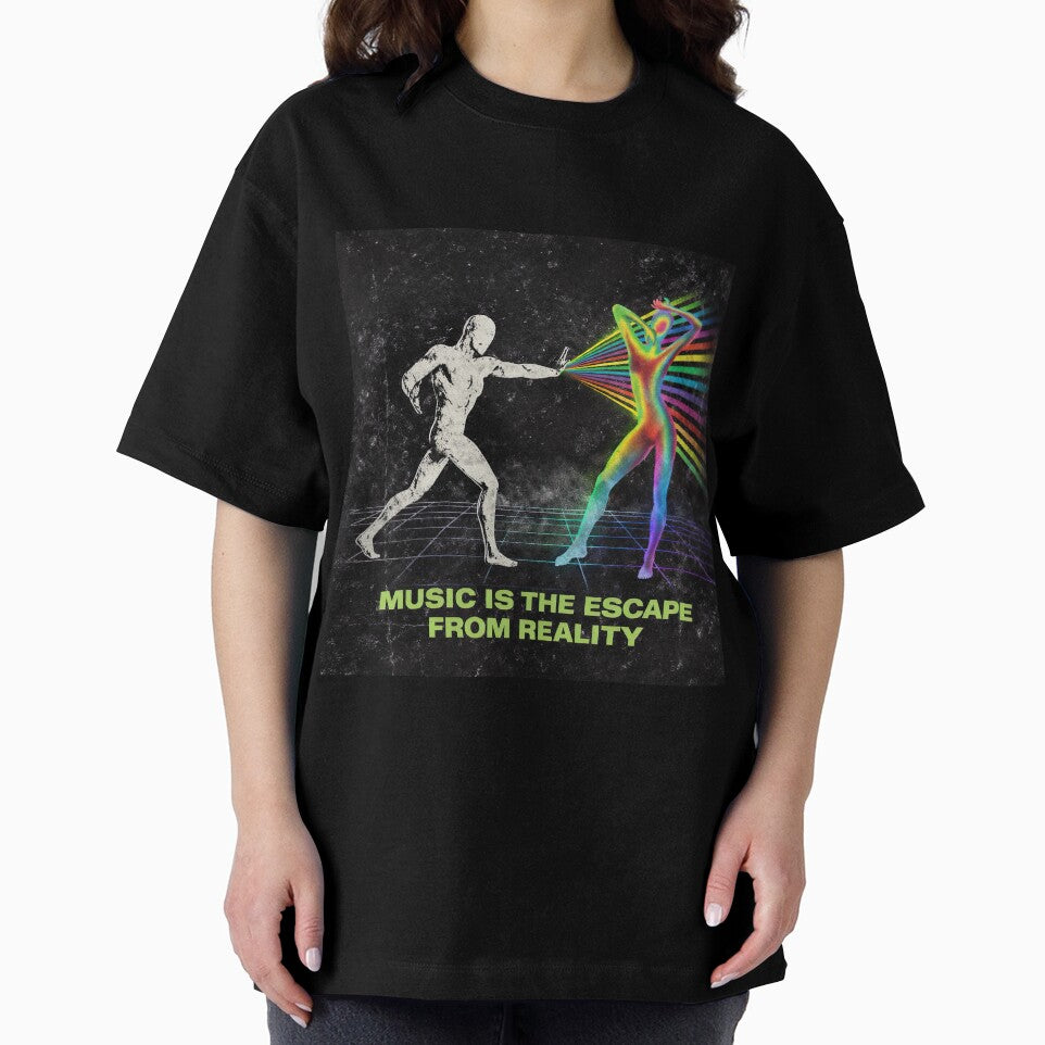 Music Is The Escape From Reality – Underground Rave Retro Artwork by Dominik1994