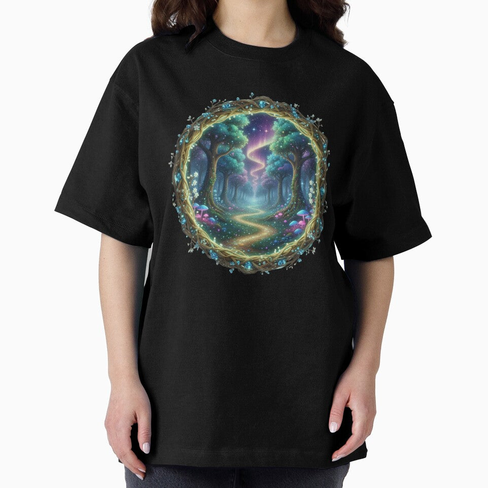 Enchanted Forest Portal - Magical Fairycore & Whimsical Glowing Path by MonaRose_Art