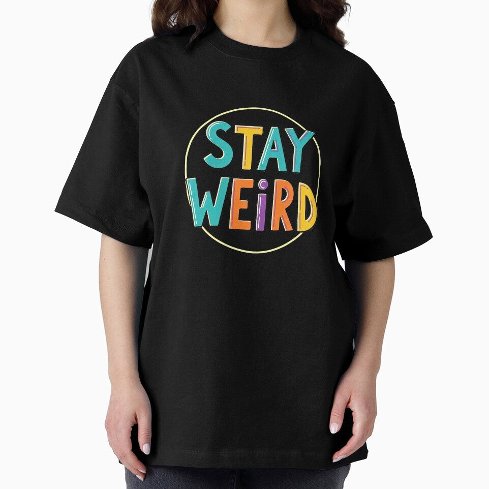 Stay Weird Colorful Circle Typography by nuel-art