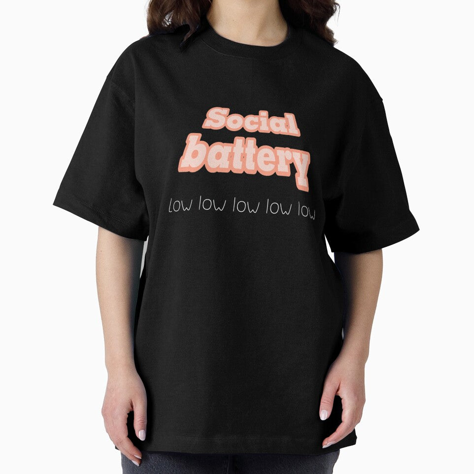 social battery low funny introvert design by Thetdesigns