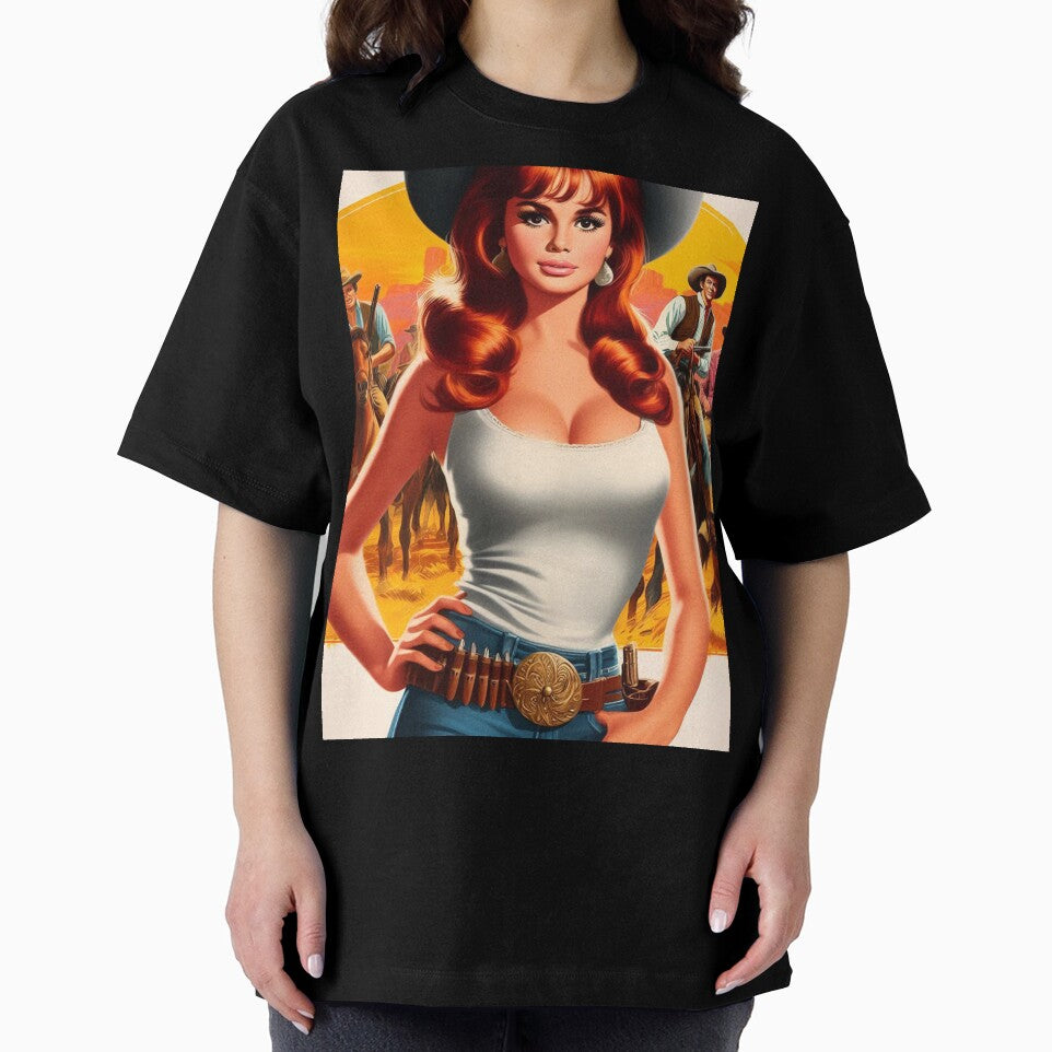 Cute Retro Cowgirl Painting by PulpVintage