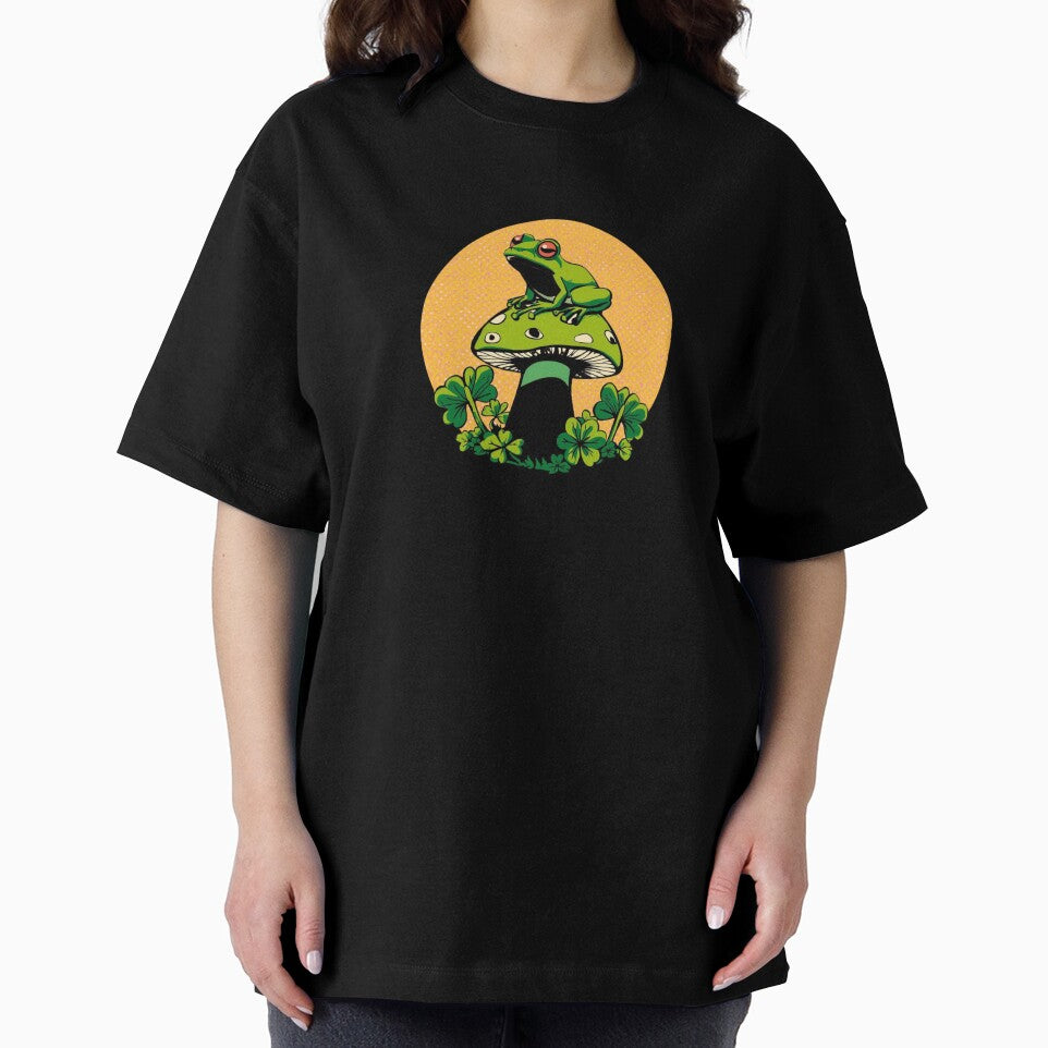 Frog on a Green Toadstool by Retro-Bloom