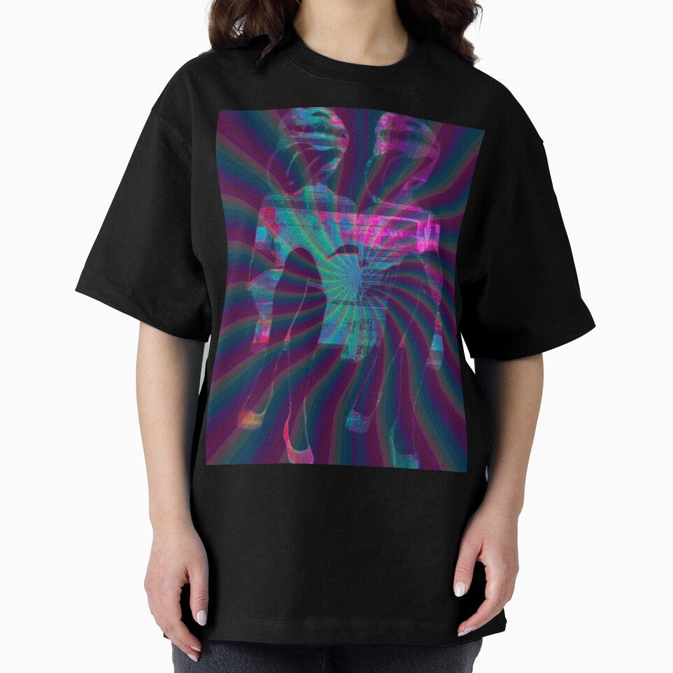 Psychedelic Double Vision | Trippy Glitchcore Optical Illusion Art by BoneandBloomCo