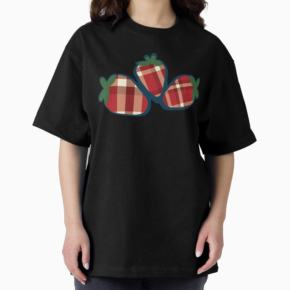 Plaid Strawberry Trio Illustration Design by GreenxGreen