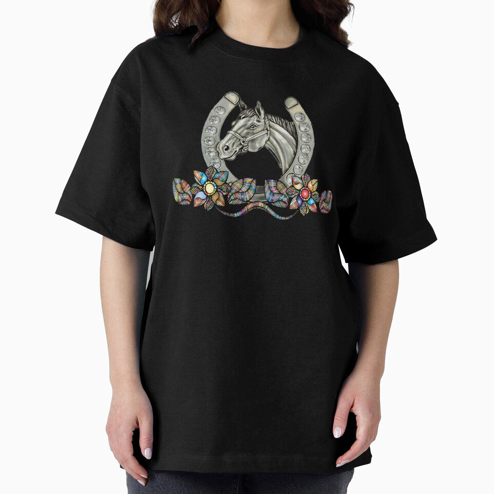 HORSE LOVERS,  COUNTRY STYLE, HORSESHOE DESIGN THAT LOOKS GREAT ON STICKER AND MAGNETS AS WELL by Barbara Jean Photo Art And Design