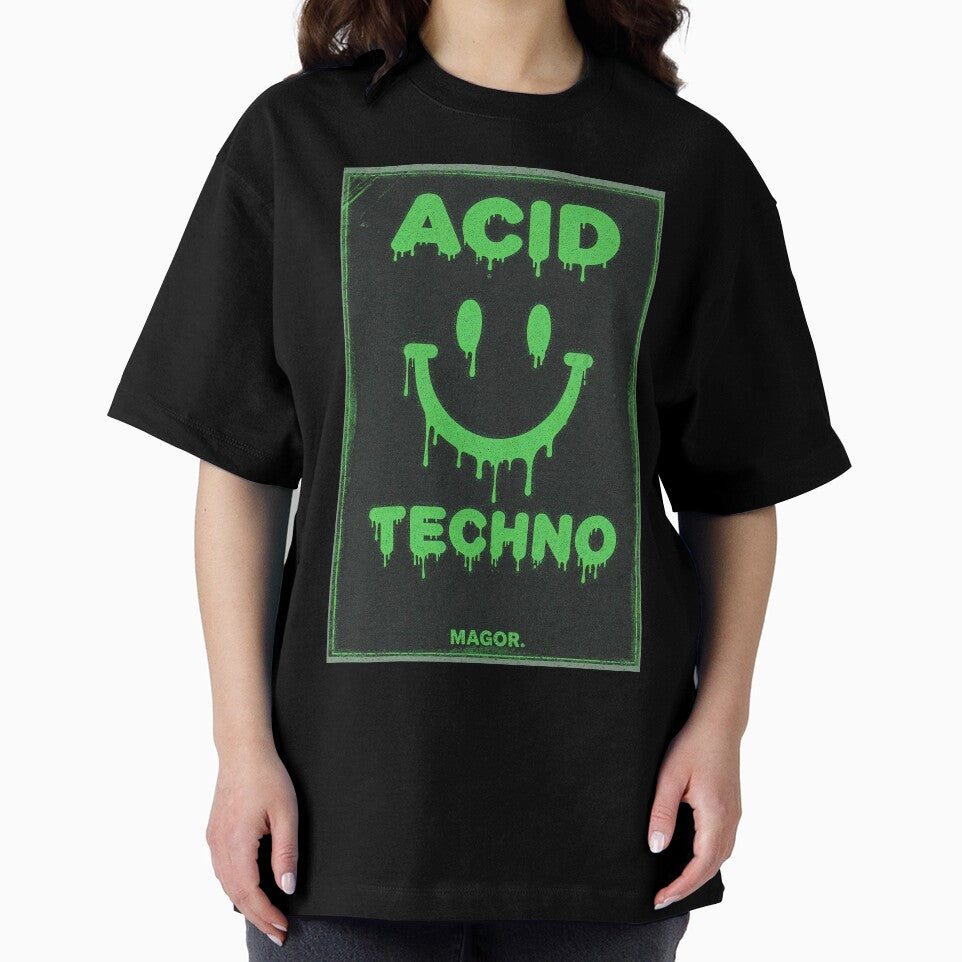 Acid Techno - Melting Smiley Rave Art by ThePromptStudio
