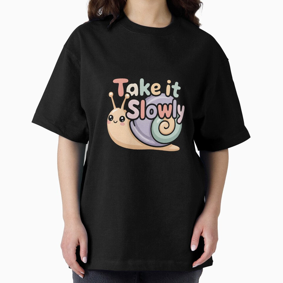 Take It Slowly – Cute Calm Snail Pastel Design by MAEshopstore