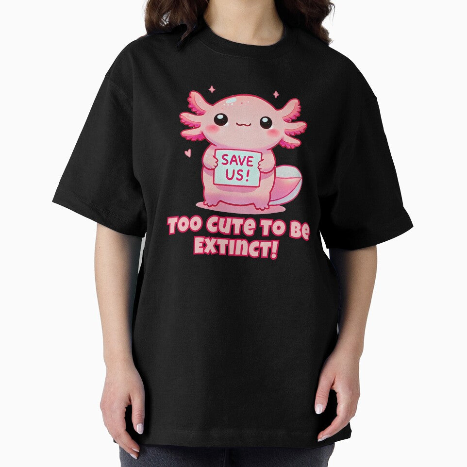 Cute Axolotl Sticker Too Cute To Be Extinct by SaavedraDesign