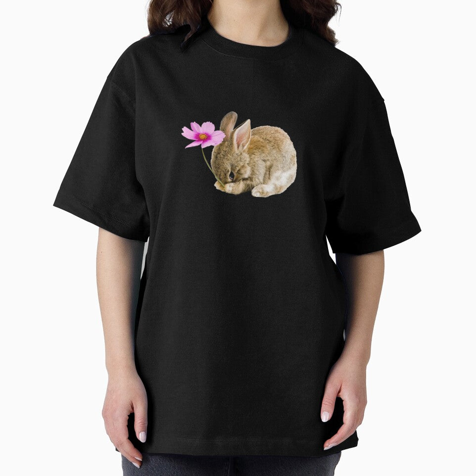 Coquette bunny with flower by Pixiedrop