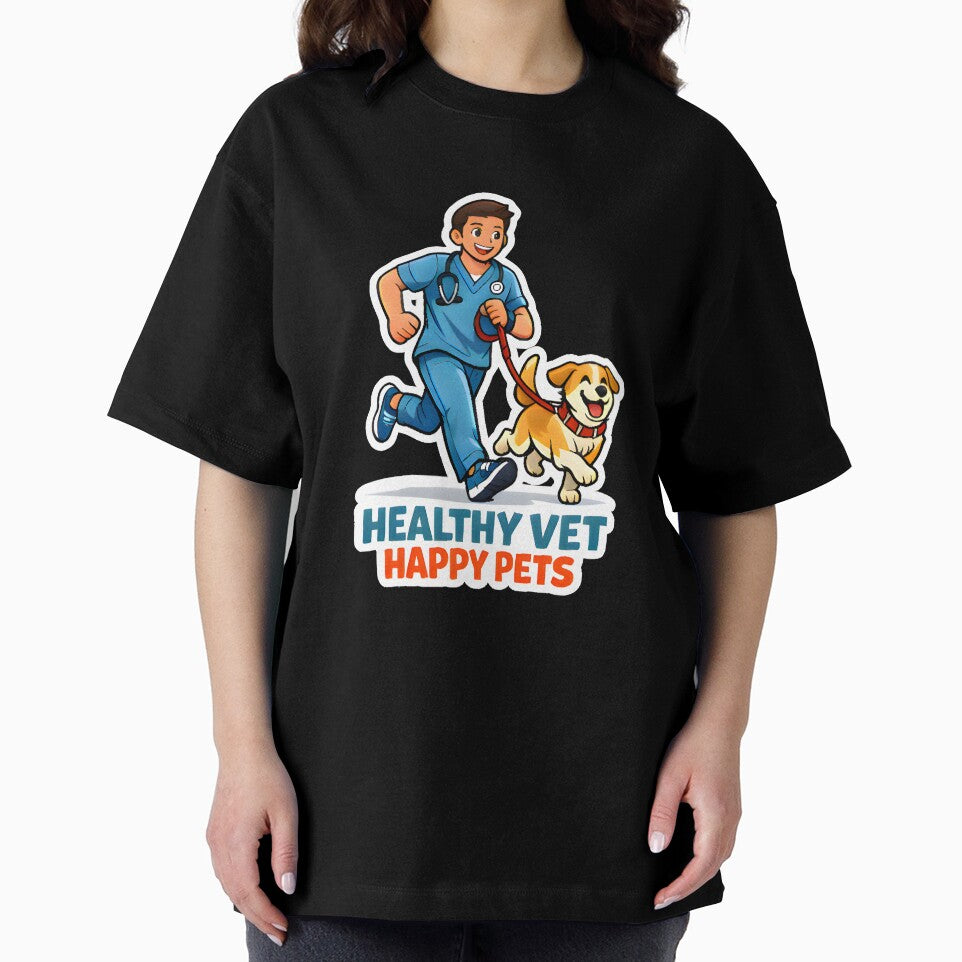 Healthy Vet Happy Pets Shirt | Veterinary Fitness Lifestyle Dog Jogging Design by Bettybee00
