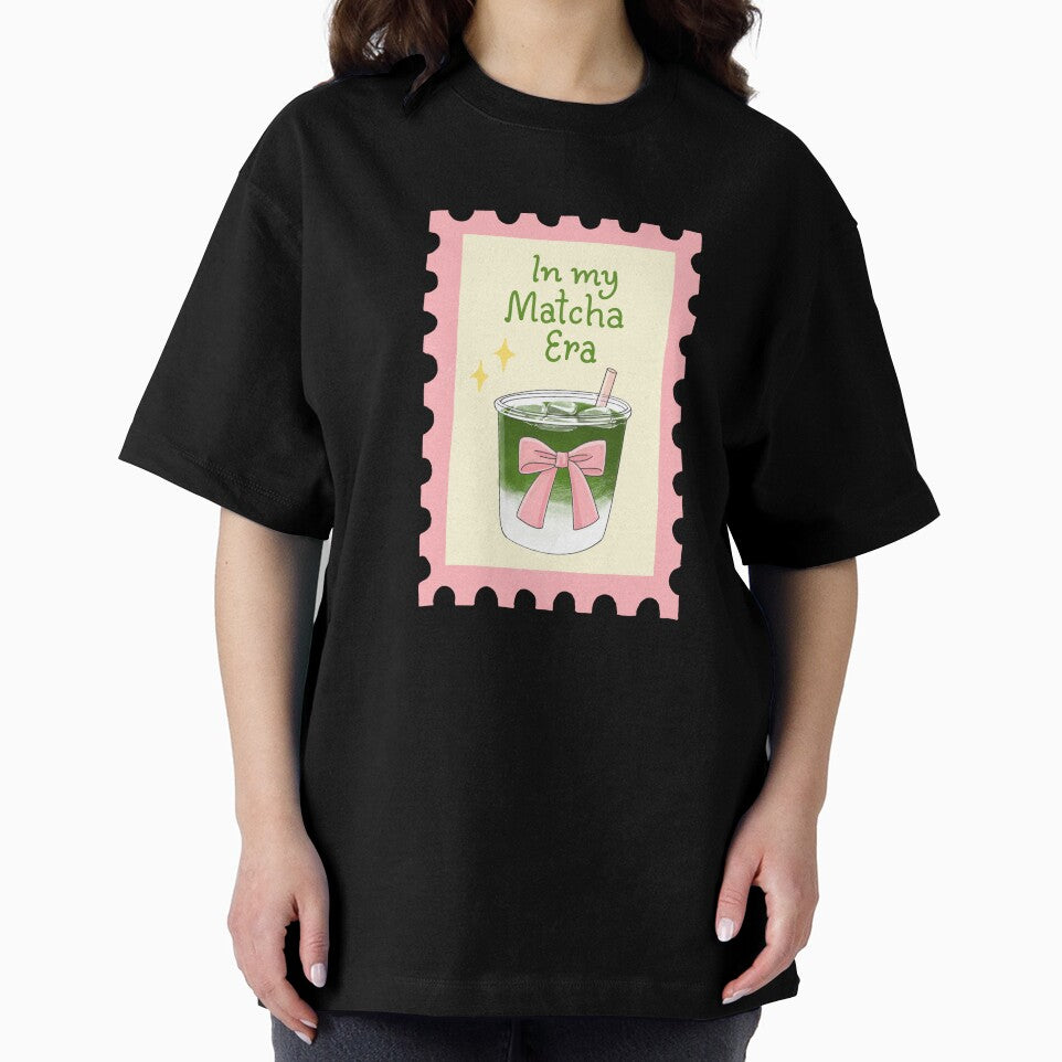 In my Matcha Era Girlie Clipart Sticker Print by NixDigitalStudio