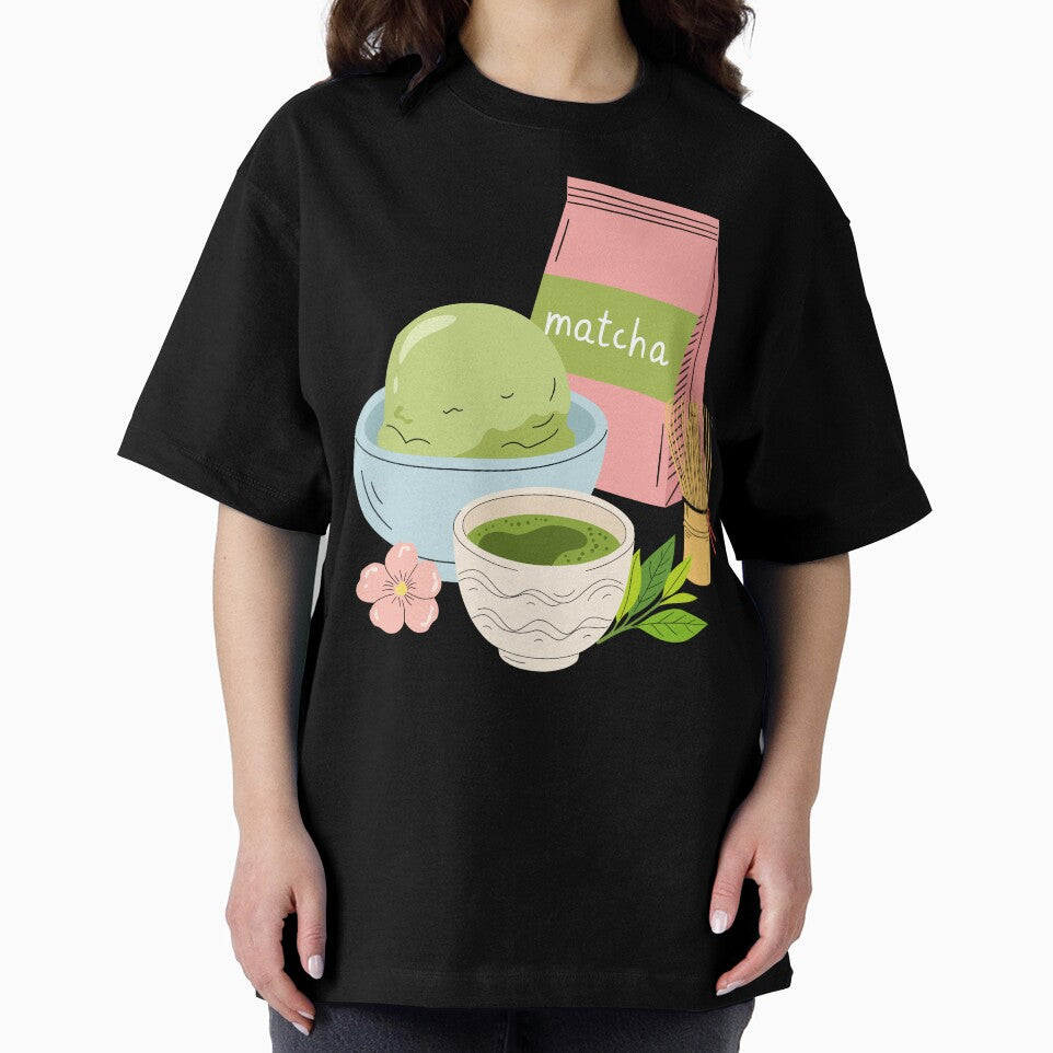 Cute Matcha Lover Aesthetic - Ice Cream & Green Tea by AllaMashycheva