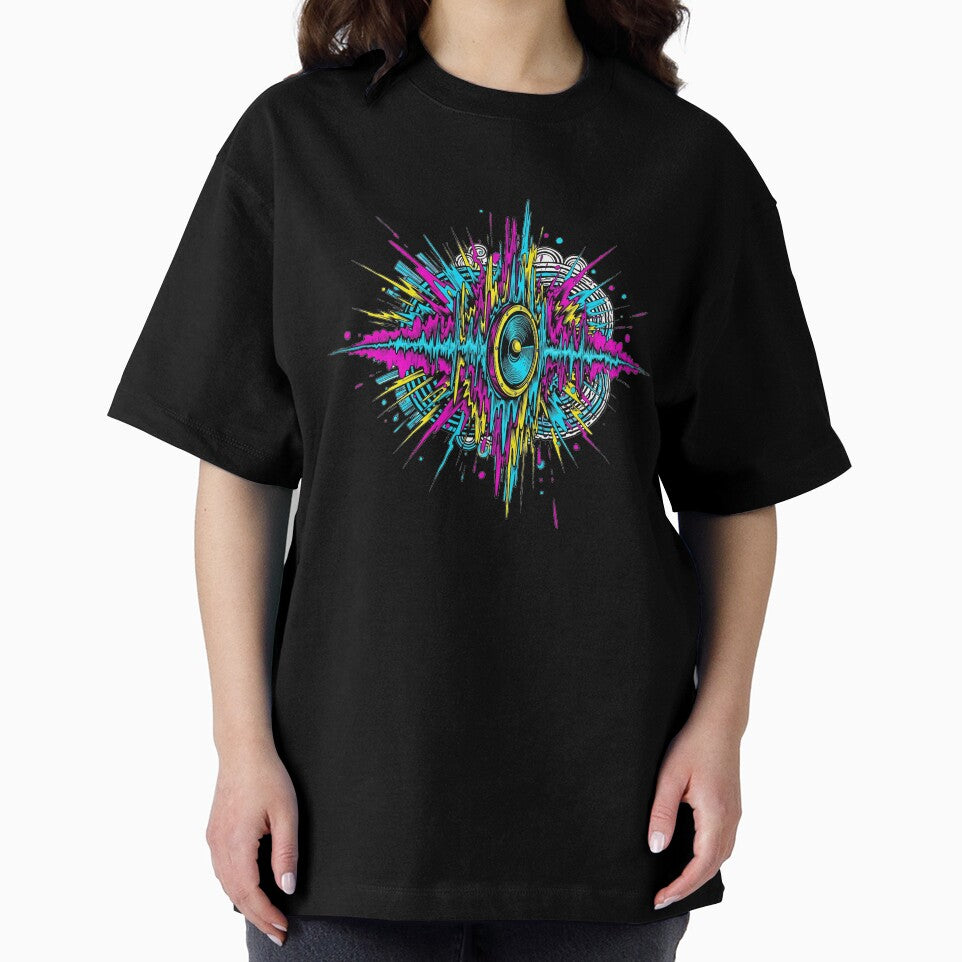 RaveNoiseTechnoSpeakerNeon ColorsPsychedelic90sMusicDesignWhite by DarkNight9