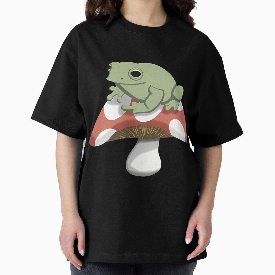 Frog on Toadstool Cute Woodland by folgersolarzj