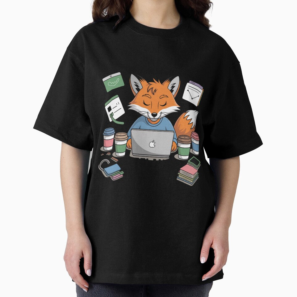 Freelance Lifeform – Fox at Work Cute Hustle Design by ArtByYunus