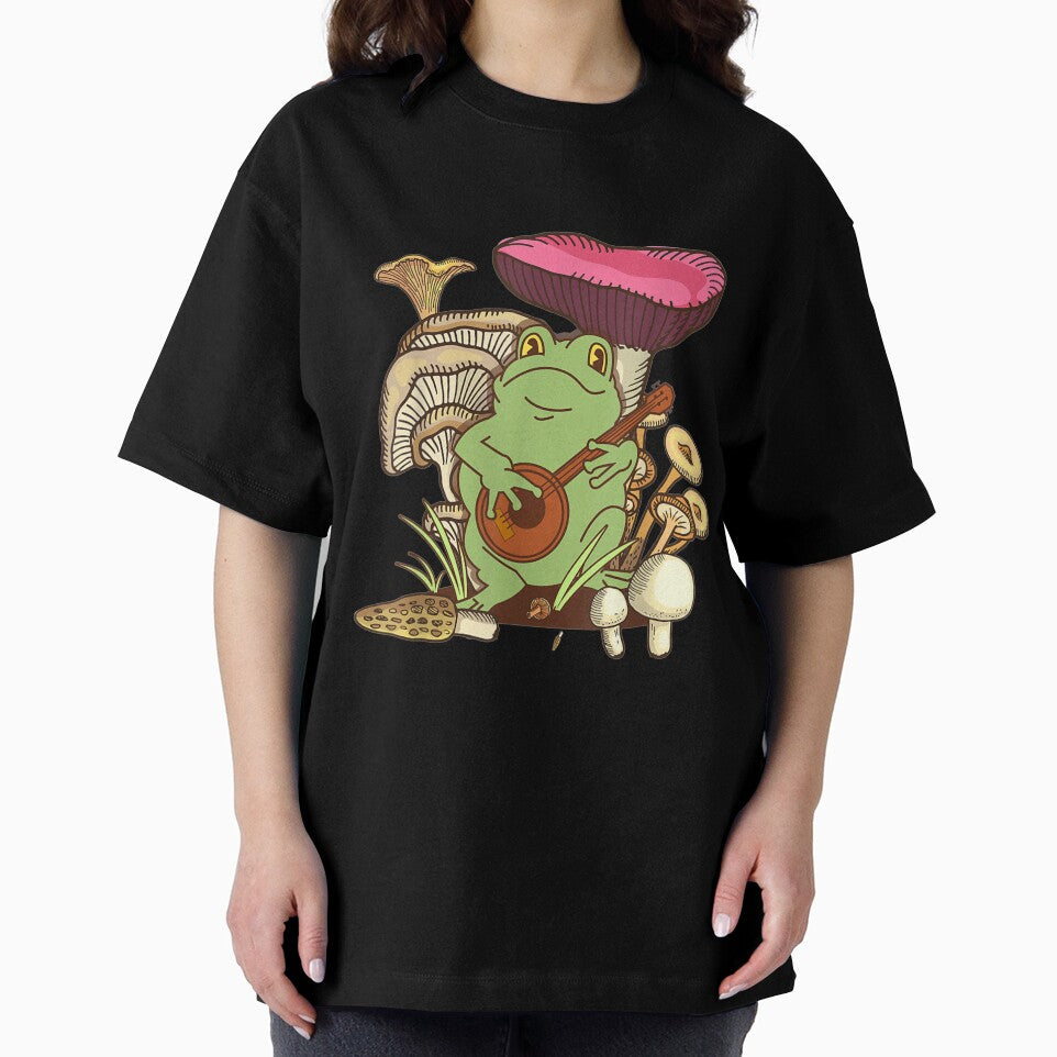 Frog Playing Banjo On Mushroom by tolivia