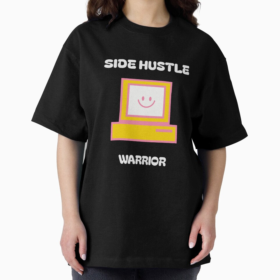 Side Hustle Warrior Retro Computer by crazydotdesigns