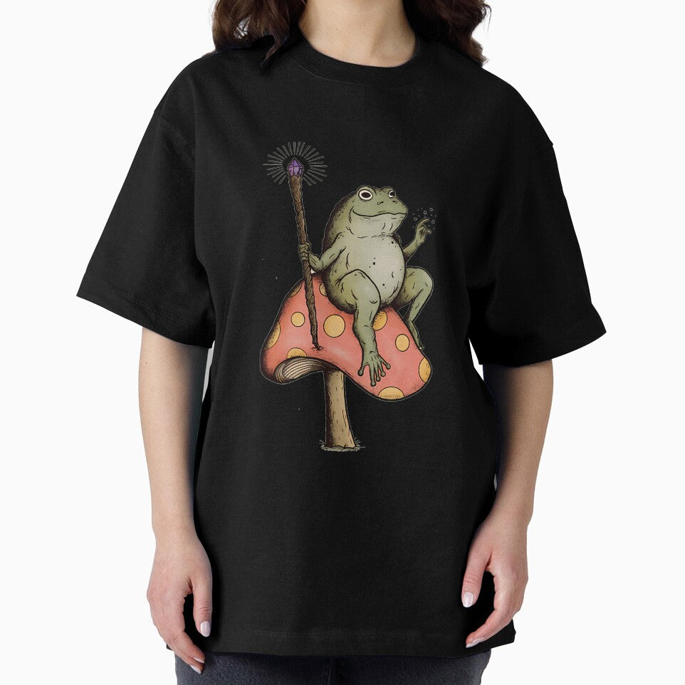 Magical Wizard Frog on Mushroom by brelihebanac