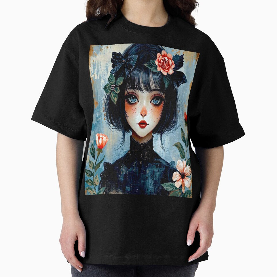Gothic Girl Floral Portrait by shaang