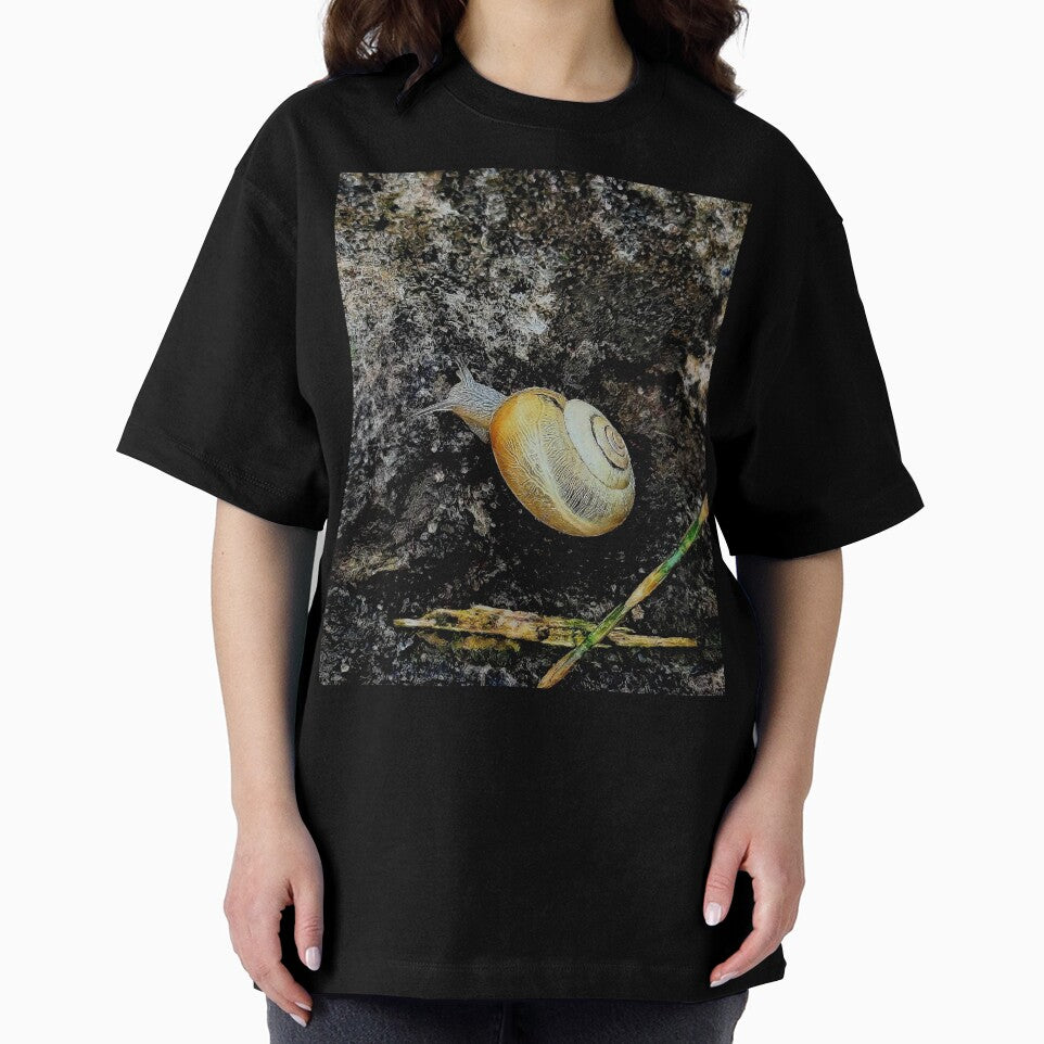 Golden Snail Journey – Nature-Inspired Sticker & Slow Living Art Print by NatureChampion
