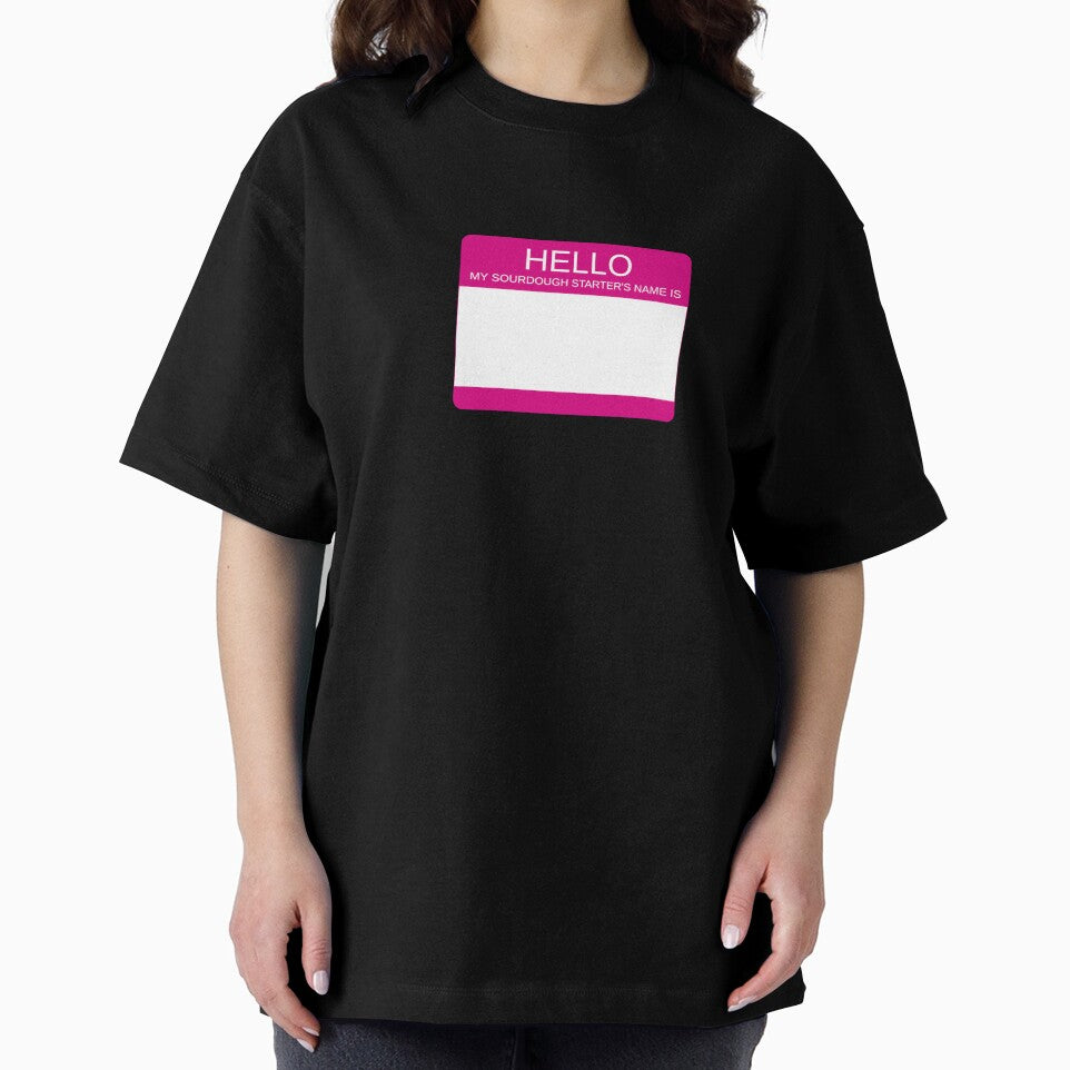 "Hello My Sourdough Starter's Name Is” Funny Sourdough Design (Pink) by goldfishbubble