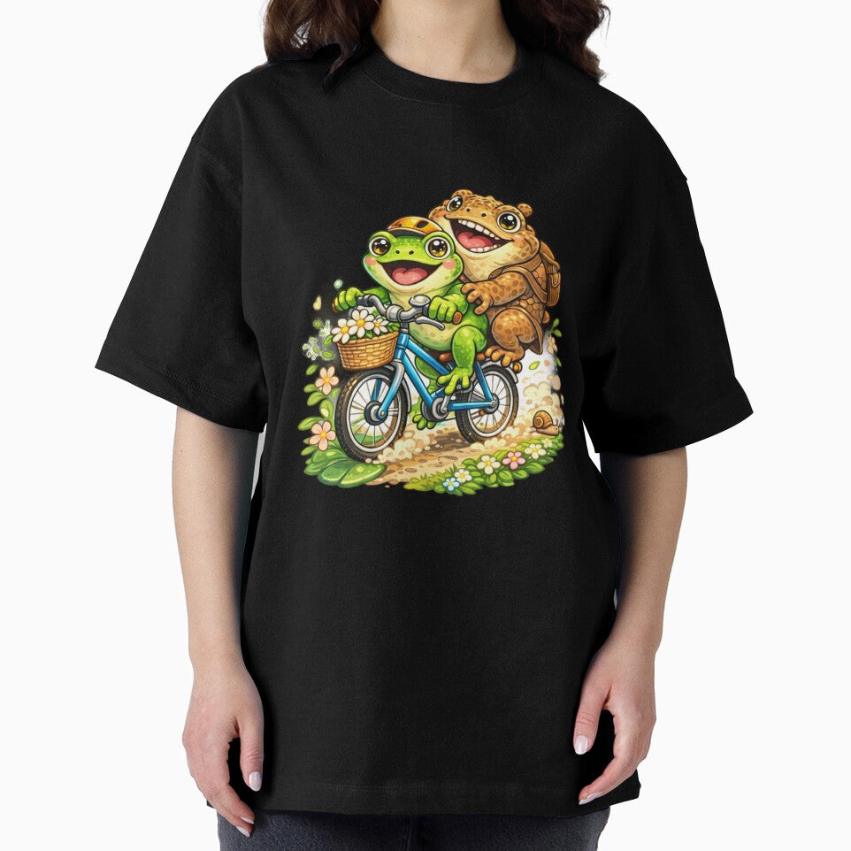 frog and toad on a bicycle by FroggyOnly