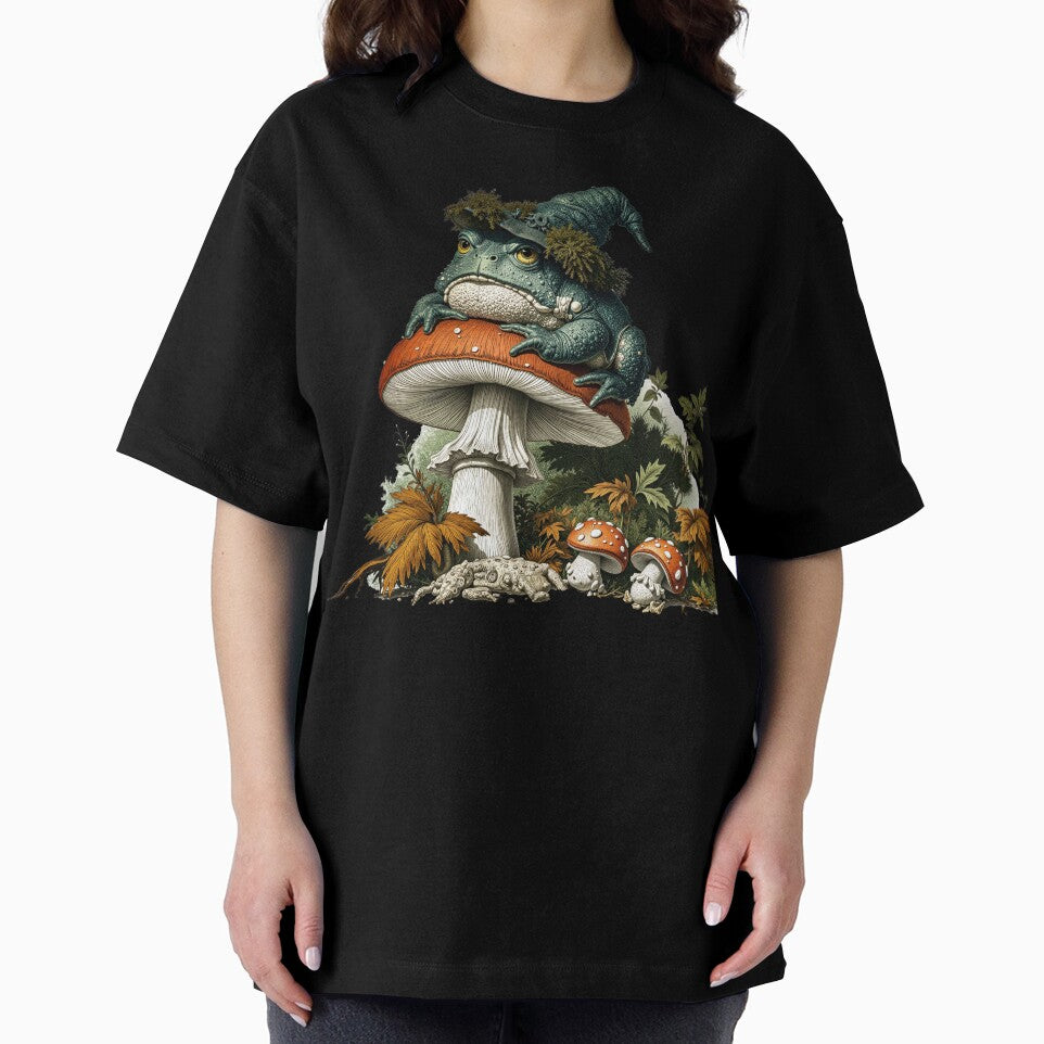 Whimsical Grumpy Toad on Toadstool by CircaSassy